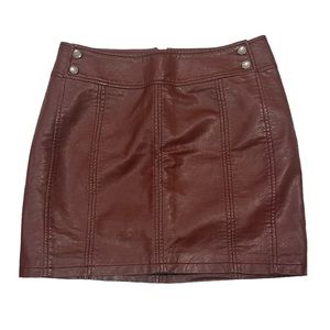 Free People Pleather Mini Skirt